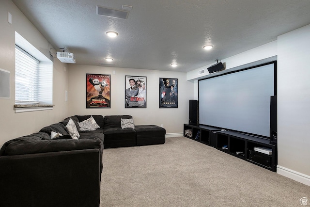 2115 N 5 E, Layton, UT 84041 - cinema featuring carpet, baseboards, a textured ceiling, and recessed lighting