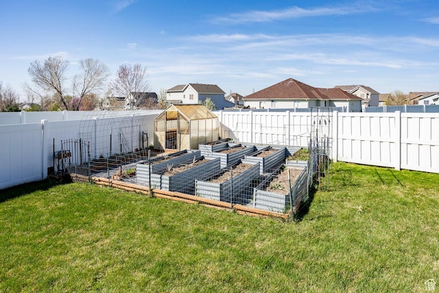 2115 N 5 E, Layton, UT 84041 - view of yard with a garden, an exterior structure, a residential view, and an outbuilding