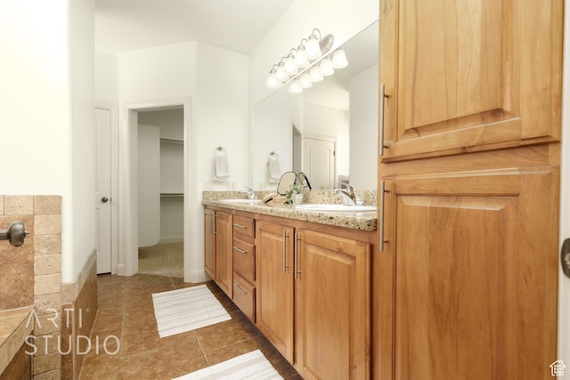 1971 S Great Basin Dr, Washington, UT 84780 - full bathroom featuring double vanity and tile patterned flooring