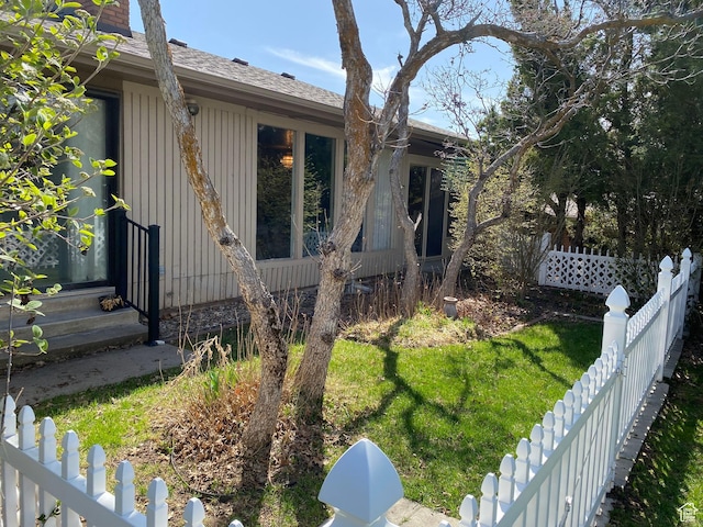 2547 E 1900 N, Layton, UT 84040 - view of property exterior with a yard, entry steps, and a fenced backyard