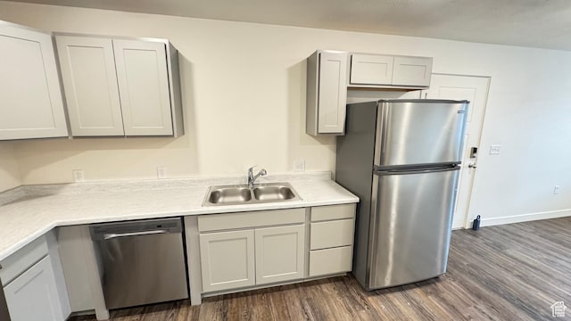 383 W 625 N A-D, Unit A-D Payson, UT 84651 - kitchen with a sink, light countertops, appliances with stainless steel finishes, and dark wood-style floors