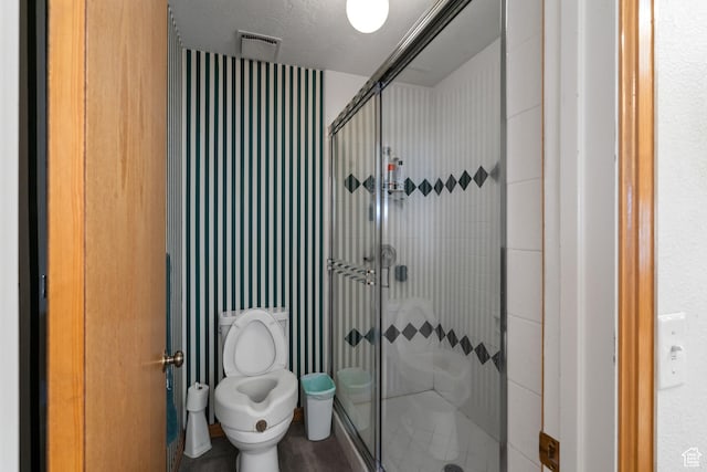 4042 Saddleback Rd, Park City, UT 84098 - bathroom featuring toilet, a stall shower, and visible vents