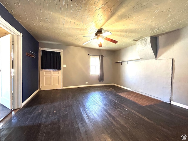30028 Old Lincoln Hwy, Wanship, UT 84017 - interior space featuring wood-type flooring, ceiling fan, wooden ceiling, and baseboards