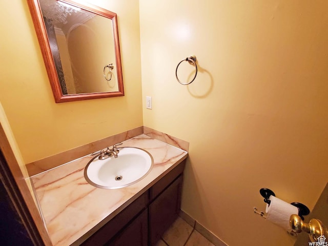 281 E 7th St S, Ogden, UT 84404 - bathroom with tile patterned flooring and vanity