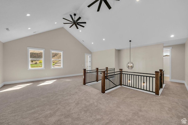 1816 S 920 W, Hurricane, UT 84737 - spare room with light colored carpet, baseboards, and lofted ceiling