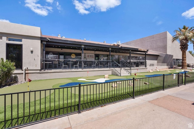 exterior space featuring fence