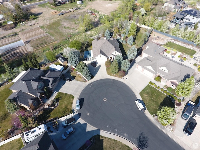 bird's eye view featuring a residential view