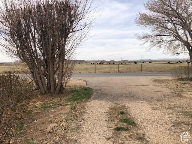 view of street featuring a rural view