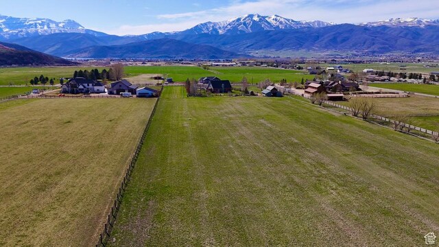 3193 S Southfield Rd W, Daniel, UT 84032 - birds eye view of property with a rural view and a mountain view