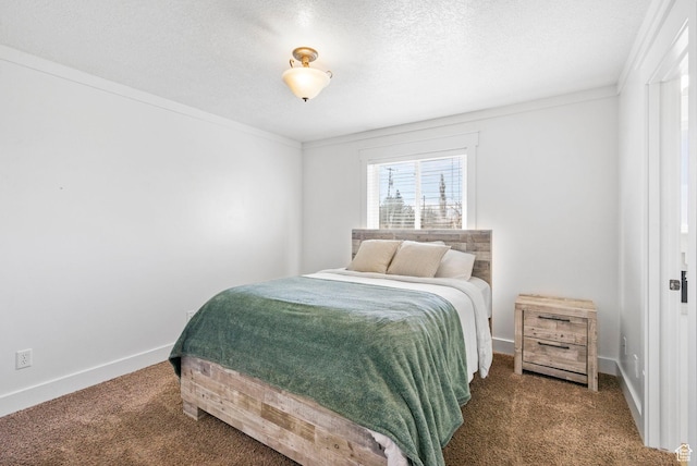 1055 W 325 N, Hyrum, UT 84319 - carpeted bedroom featuring a textured ceiling, crown molding, and baseboards