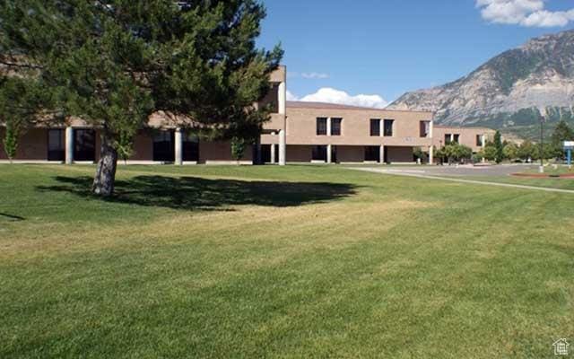 view of property's community with a yard and a mountain view