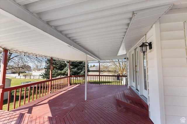 view of wooden terrace
