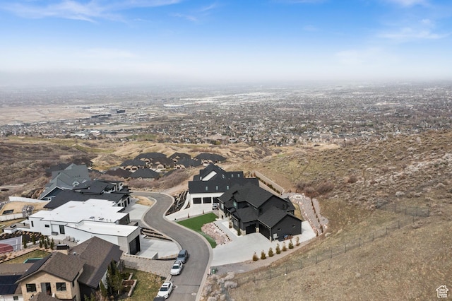 bird's eye view featuring a residential view