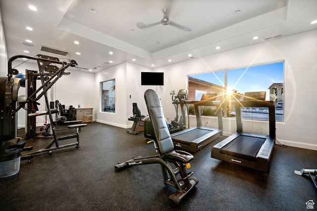 238 N 2020 W # 69, Hurricane, UT 84737 - gym featuring baseboards, visible vents, and recessed lighting