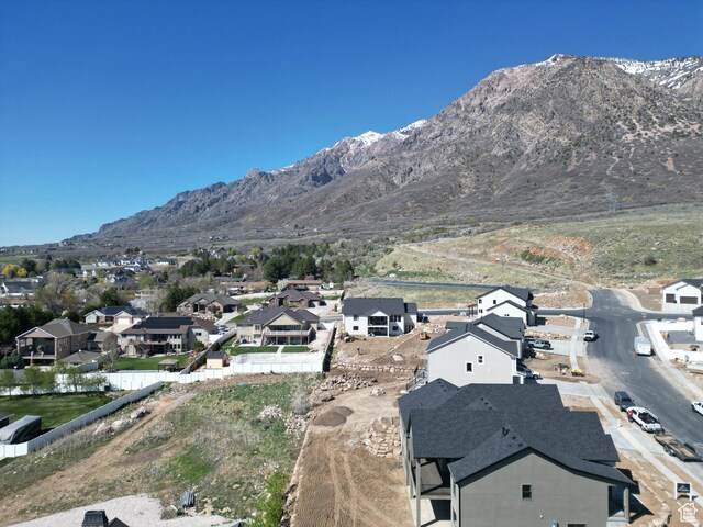 mountain view with a residential view