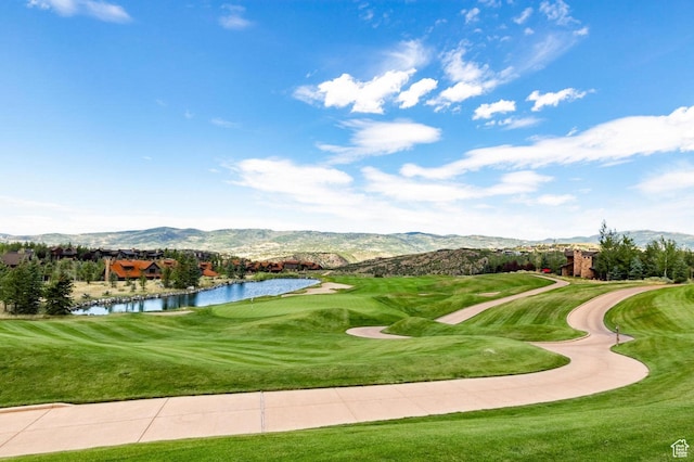 6633 Golden Bear Loop W, Park City, UT 84098 - view of home's community featuring a lawn, golf course view, and a water and mountain view