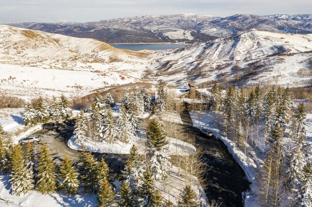 6633 Golden Bear Loop W, Park City, UT 84098 - snowy aerial view with a mountain view