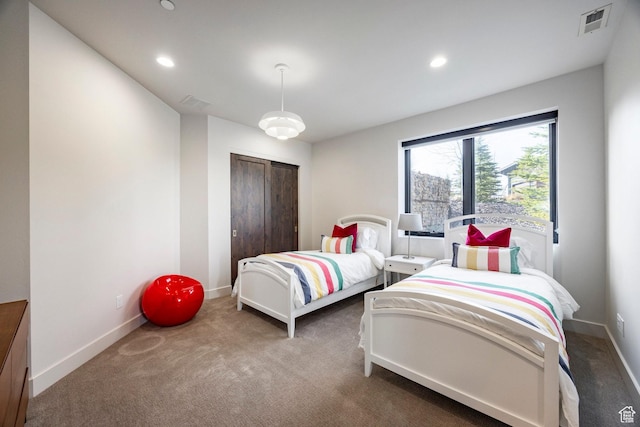 6633 Golden Bear Loop W, Park City, UT 84098 - carpeted bedroom with visible vents, recessed lighting, baseboards, and a closet