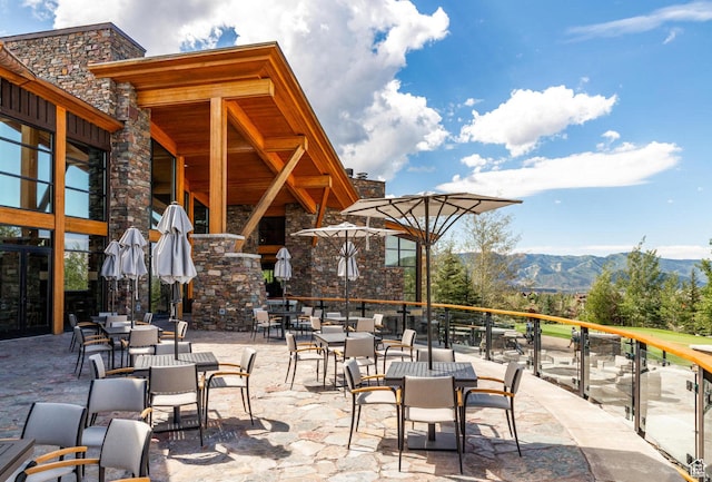 6633 Golden Bear Loop W, Park City, UT 84098 - view of patio / terrace with a mountain view