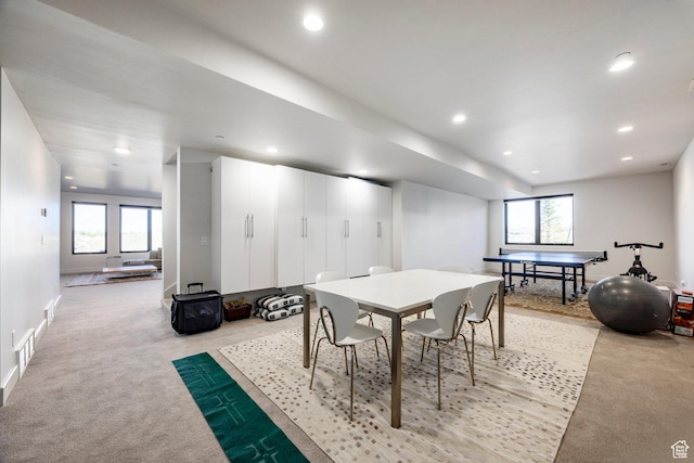 6633 Golden Bear Loop W, Park City, UT 84098 - dining room with plenty of natural light, light carpet, and recessed lighting