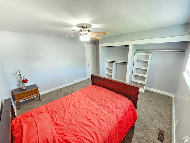 3500 W 6875 S, West Jordan, UT 84084 - bedroom with carpet, baseboards, and a ceiling fan