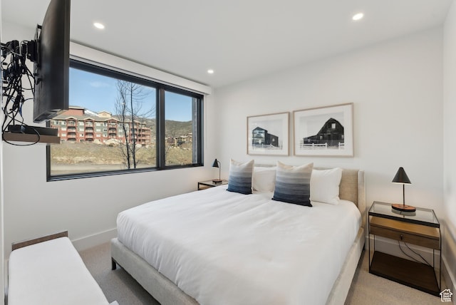 3595 Ridgeline Dr, Park City, UT 84098 - bedroom featuring carpet flooring, baseboards, and recessed lighting