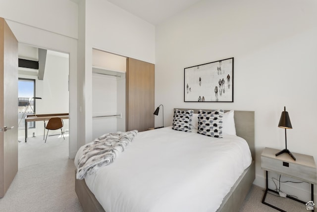 3595 Ridgeline Dr, Park City, UT 84098 - bedroom featuring a closet, light colored carpet, and baseboards