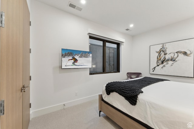 3595 Ridgeline Dr, Park City, UT 84098 - carpeted bedroom with visible vents, baseboards, and recessed lighting