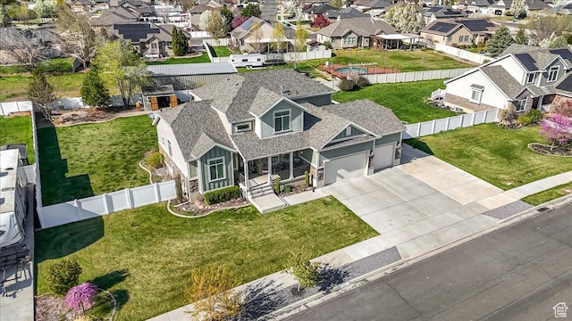 birds eye view of property featuring a residential view
