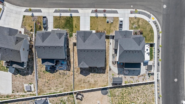 aerial view with a residential view