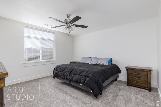 790 E Ruby Dr, Morgan, UT 84050 - bedroom featuring visible vents, baseboards, a ceiling fan, and carpet