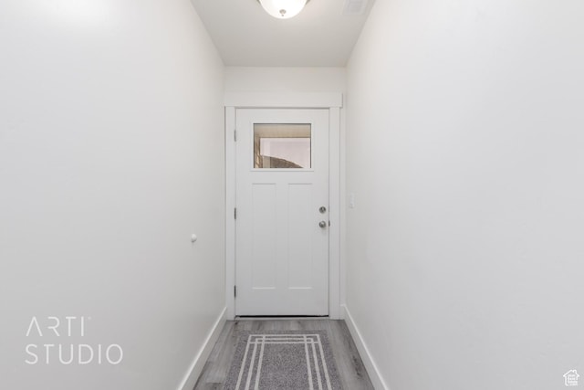 790 E Ruby Dr, Morgan, UT 84050 - doorway to outside with baseboards and wood finished floors