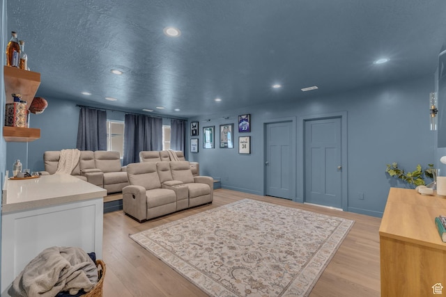 1958 E Janet Kay Ln, Holladay, UT 84121 - living room featuring light wood-style flooring and recessed lighting