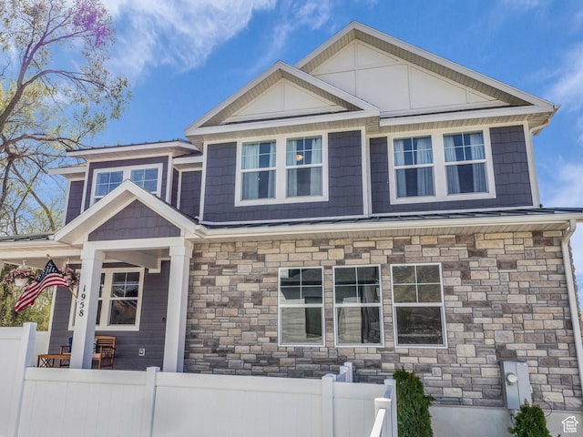 1958 E Janet Kay Ln, Holladay, UT 84121 - craftsman inspired home with stone siding and a fenced front yard