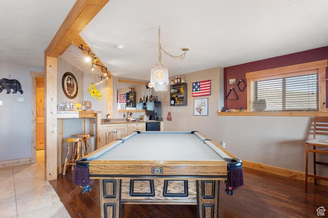 679 N Cambry Dr, Garden City, UT 84028 - rec room featuring baseboards, bar with sink, billiards, and wood finished floors
