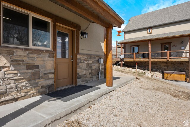 679 N Cambry Dr, Garden City, UT 84028 - property entrance with stone siding and stucco siding