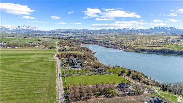585 S 400 E, Hyrum, UT 84319 - drone / aerial view of a water and mountain view