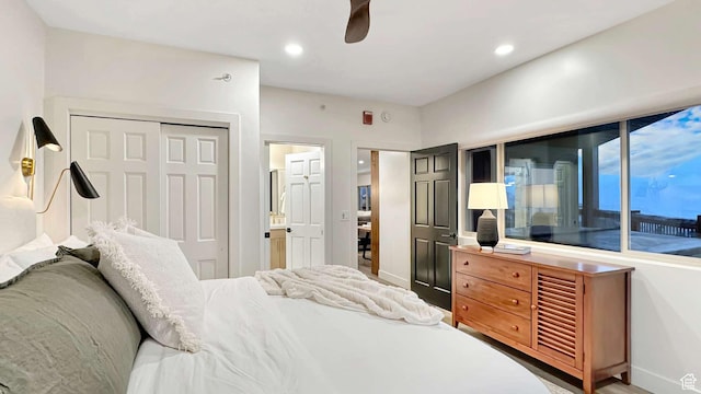 3000 Canyons Resort Dr Unit 4600, Park City, UT 84098 - bedroom with recessed lighting, baseboards, and ceiling fan