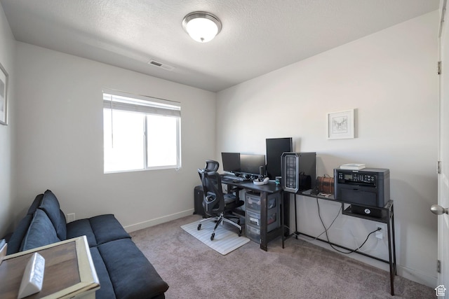 172 E Legacy Pkwy, Saratoga Springs, UT 84045 - carpeted office with baseboards, visible vents, and a textured ceiling