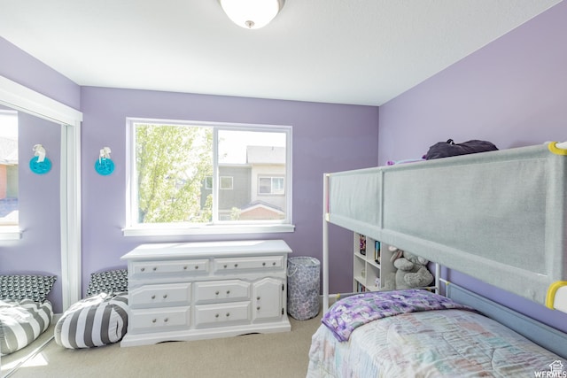 bedroom with carpet floors