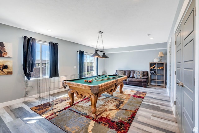 42 S 1060 W, Spanish Fork, UT 84660 - rec room featuring recessed lighting, pool table, light wood-style flooring, and baseboards
