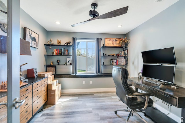 42 S 1060 W, Spanish Fork, UT 84660 - office space with ceiling fan, light wood finished floors, and recessed lighting