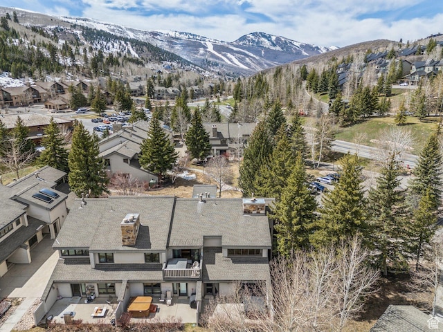 1450 Deer Valley Dr N, Park City, UT 84060 - drone / aerial view featuring a mountain view and a residential view