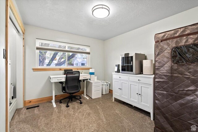 400 S 300 E, Pleasant Grove, UT 84062 - office area with visible vents, baseboards, carpet floors, and a textured ceiling