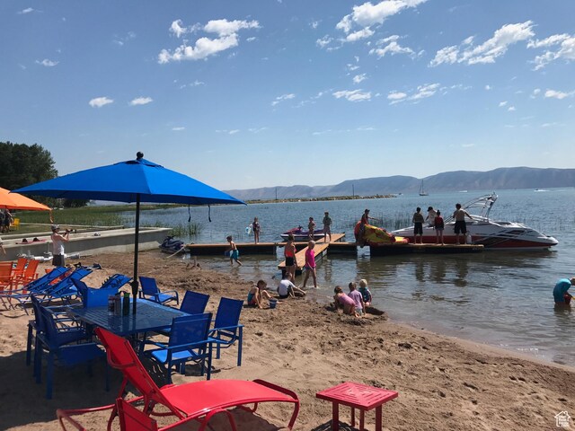 55 E Buttercup Ln Unit 42, Garden City, UT 84028 - dock area with a water and mountain view