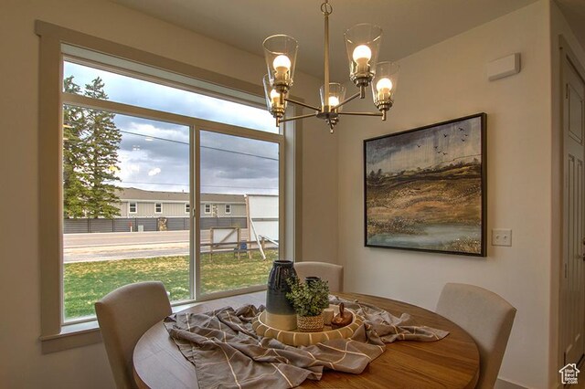 55 E Buttercup Ln Unit 42, Garden City, UT 84028 - dining room with an inviting chandelier