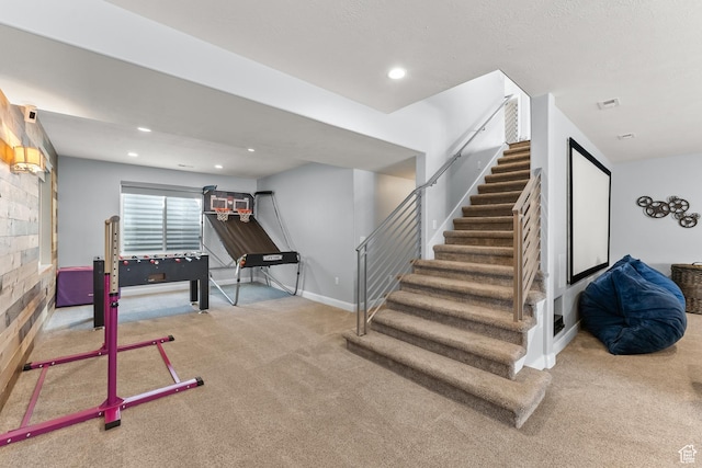 2154 E 1340 S, Heber City, UT 84032 - game room featuring visible vents, recessed lighting, and carpet flooring