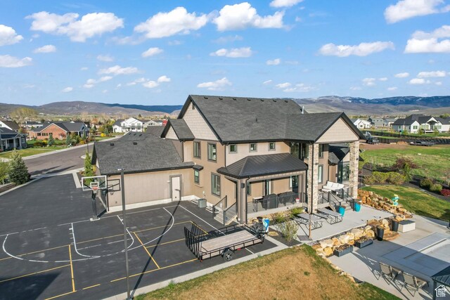 2154 E 1340 S, Heber City, UT 84032 - back of property with community basketball court, a mountain view, and a residential view