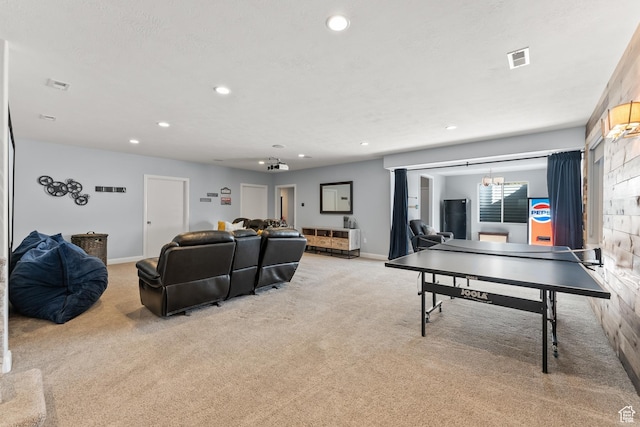2154 E 1340 S, Heber City, UT 84032 - recreation room with visible vents, baseboards, recessed lighting, and carpet