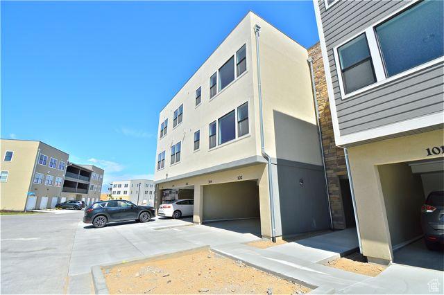 view of building exterior with a garage
